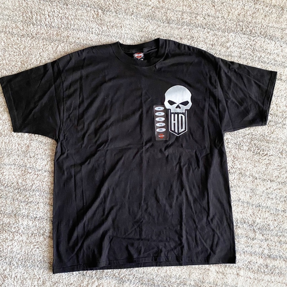 harley davidson skull tee